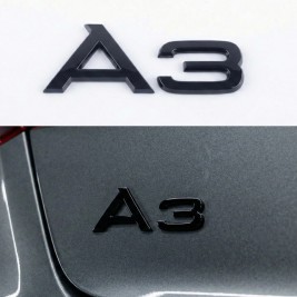 Емблема наклейка A3 Audi Ауді Чорна на кришку багажника