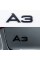 Емблема наклейка A3 Audi Ауді Чорна на кришку багажника