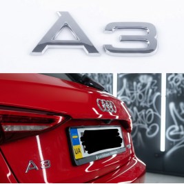 Емблема наклейка A3 Audi Ауді Хром на кришку багажника