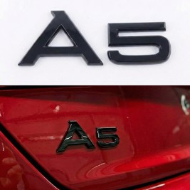 Емблема наклейка A5 Audi Ауді Чорна на кришку багажника