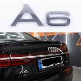 Емблема наклейка A6 Audi Ауді Хром на кришку багажника