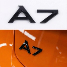 Емблема наклейка A7 Audi Ауді Чорна на кришку багажника