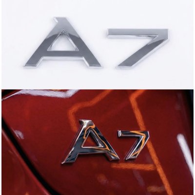 Емблема A7 напис на багажник Audi, хром, шильдик наклейка