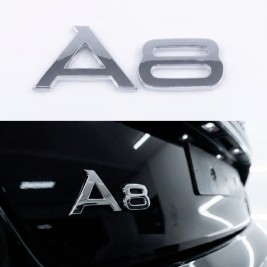 Емблема наклейка A8 Audi Ауді Хром на кришку багажника