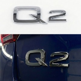 Емблема наклейка Q2 Audi Ауді Хром на кришку багажника