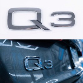 Емблема наклейка Q3 Audi Ауді Хром на кришку багажника