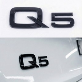 Емблема наклейка Q5 Audi Ауді Чорна на кришку багажника