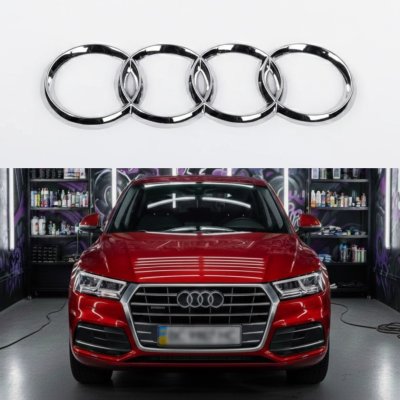 Передня емблема AUDI (Ауді) 285мм A4 (B9) A6 (C7) A7 (C7) A8 (D4) Q3 (8U/F3) Q5 (8R/FY) Q7 (4L) - Хром (4H0853605B) Хром кільця