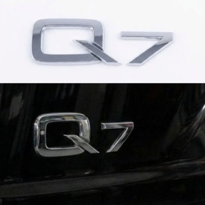 Емблема Q7 напис на багажник Audi, хром, шильдик наклейка