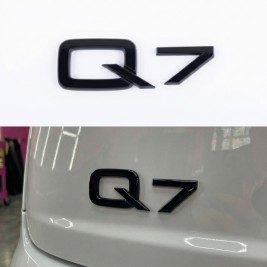 Емблема наклейка Q7 Audi Ауді Чорна на кришку багажника