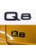 Емблема наклейка Q8 Audi Ауді Чорна на кришку багажника