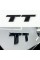Емблема наклейка TT Audi Ауді на багажник - Чорний, напис ТТ чорний