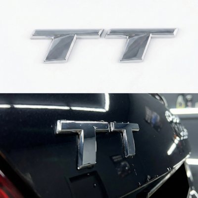Емблема TT напис на багажник Audi, хром, шильдик наклейка