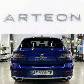 Емблема наклейка на кришку багажника NEW ARTEON Volkswagen АРТЕОН 25 x 2 см Хром