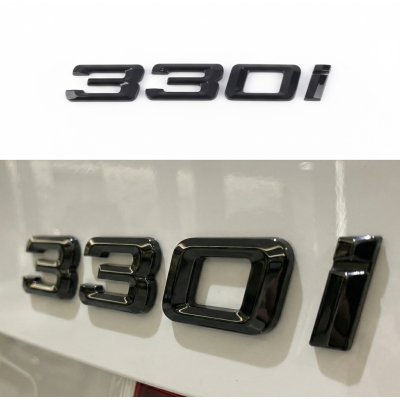 Шильдик напис багажника BMW БМВ 330i Чорний для E46, E90, F30, G20