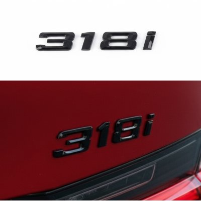 Шильдик напис багажника BMW БМВ 318i Чорний для E46, E90, F30, G20
