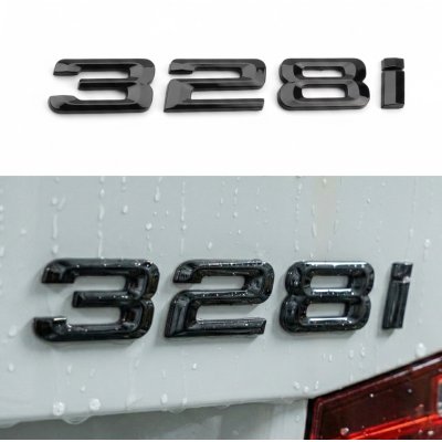Шильдик напис багажника BMW БМВ 328i Чорний для E46, E90, F30, G20