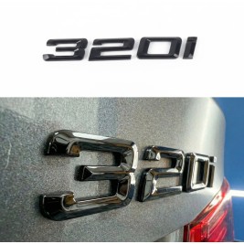 Шильдик напис багажника BMW БМВ 320i Чорний для E46, E90, F30, G20