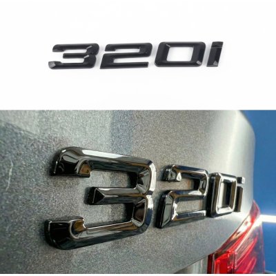 Шильдик напис багажника BMW БМВ 320i Чорний для E46, E90, F30, G20