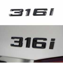 Шильдик напис багажника BMW БМВ 316i Чорний для E46, E90, F30, G20