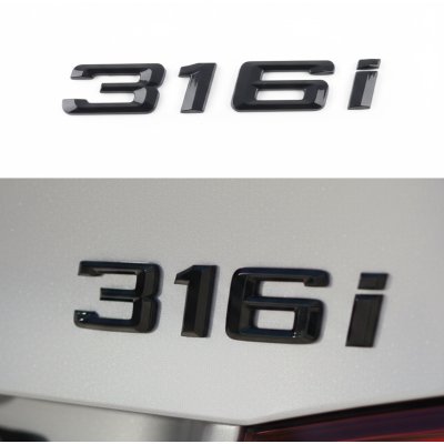 Шильдик напис багажника BMW БМВ 316i Чорний для E46, E90, F30, G20