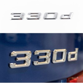 Шильдик напис багажника BMW БМВ 330d Хром для E46, E90, F30, G20