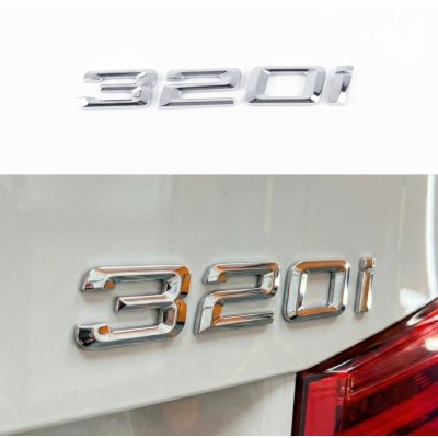 Шильдик напис багажника BMW БМВ 320i Хром для E46, E90, F30, G20