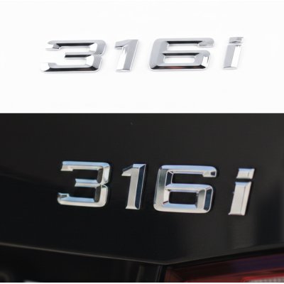 Nameplate inscription trunk BMW BMW 316i Chrome for E46, E90, F30, G20