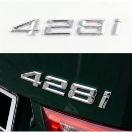 Шильдик напис багажника BMW БМВ 428i Хром для F32, F33, G22, G23