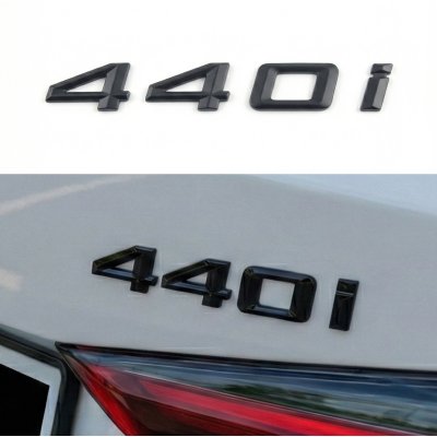 Шильдик напис багажника BMW БМВ 440i Чорний для F32, F33, G22, G23
