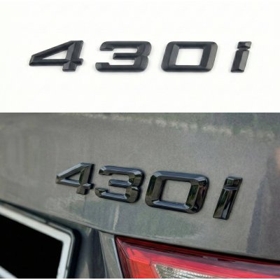 Шильдик напис багажника BMW БМВ 430i Чорний для F32, F33, G22, G23