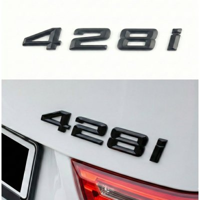 Шильдик напис багажника BMW БМВ 428i Чорний для F32, F33, G22, G23