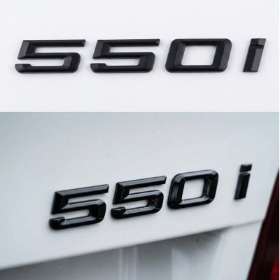 Шильдик напис багажника BMW БМВ 550i Чорний для E39, E60, F10, G30