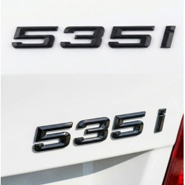 Шильдик напис багажника BMW БМВ 535i Чорний для E39, E60, F10, G30