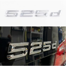 Шильдик напис багажника BMW БМВ 525d Хром для E39, E60, F10, G30