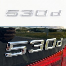 Шильдик напис багажника BMW БМВ 530d Хром для E39, E60, F10, G30