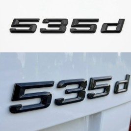 Шильдик напис багажника BMW БМВ 535d Чорний для E39, E60, F10, G30