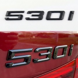 Шильдик напис багажника BMW БМВ 530i Чорний для E39, E60, F10, G30