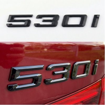 Шильдик напис багажника BMW БМВ 530i Чорний для E39, E60, F10, G30