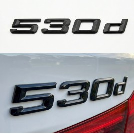 Шильдик напис багажника BMW БМВ 530d Чорний для E39, E60, F10, G30