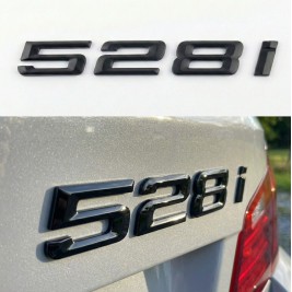 Шильдик напис багажника BMW БМВ 528i Чорний для E39, E60, F10, G30