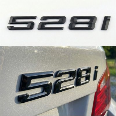 Шильдик напис багажника BMW БМВ 528i Чорний для E39, E60, F10, G30