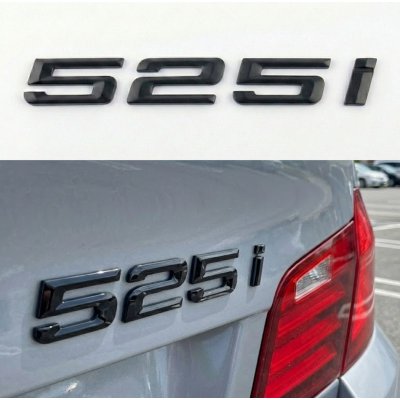 Шильдик напис багажника BMW БМВ 525i Чорний для E39, E60, F10, G30