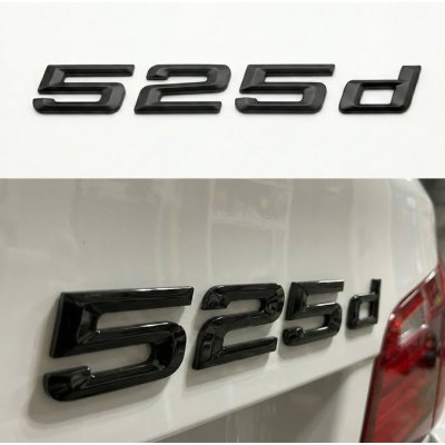 Шильдик напис багажника BMW БМВ 525d Чорний для E39, E60, F10, G30