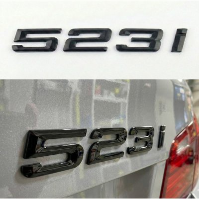 Шильдик напис багажника BMW БМВ 523i Чорний для E39, E60, F10, G30