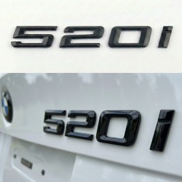 Шильдик напис багажника BMW БМВ 520i Чорний для E39, E60, F10, G30
