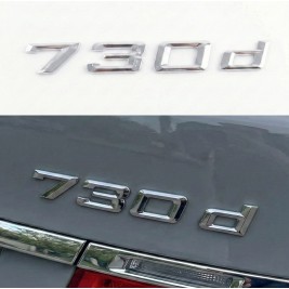 Шильдик напис багажника BMW БМВ 730d Хром для E38, E65, F01, F02, G11, G12