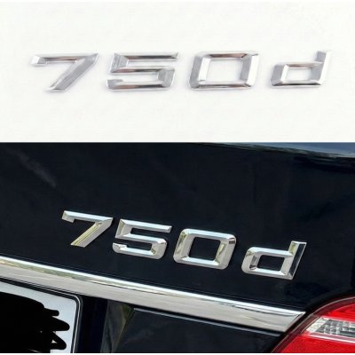 Шильдик БМВ, Напис Багажника БМВ BMW 750d, 750D, E32, E38, E65, E66, F01, F02, G11, G12