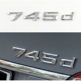 Шильдик БМВ, Напис Багажника БМВ BMW 745d, 745D, E32, E38, E65, E66, F01, F02, G11, G12