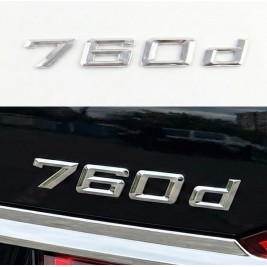 Шильдик BMW, Напис Багажника BMW 760d, 760D, E32, E38, E65, E66, F01, F02, G11, G12
